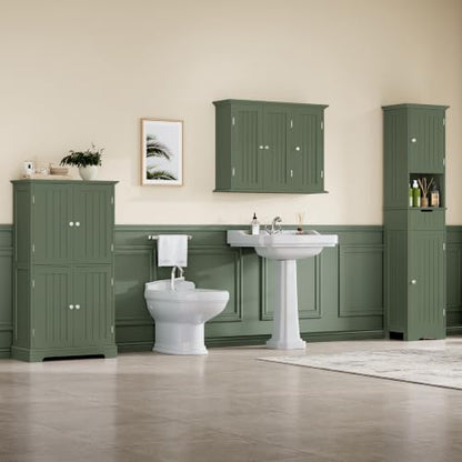 ChooChoo Laundry Cabinet with 3 Doors and Adjustable Shelves