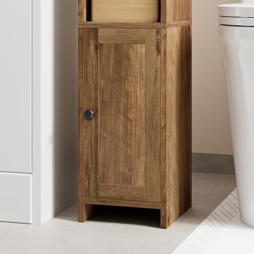 Homhedy Small Bathroom Storage Cabinet, Narrow Toilet Paper Cabinet