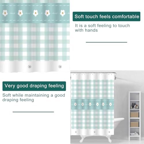 Shower Curtain Liner, 100% Waterproof Peva Shower Curtains with 3 Duty Heavy Bottom Magnets and 12 Rust Proof Grommets, 72x72 Weighted Shower Liner for Shower Stall, Bathtubs