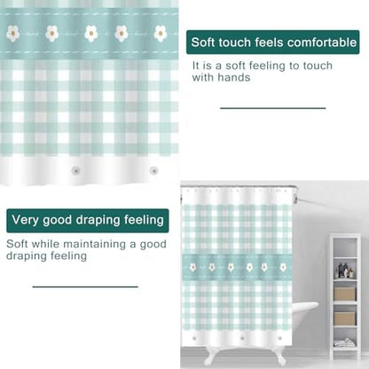 Shower Curtain Liner, 100% Waterproof Peva Shower Curtains with 3 Duty Heavy Bottom Magnets and 12 Rust Proof Grommets, 72x72 Weighted Shower Liner for Shower Stall, Bathtubs