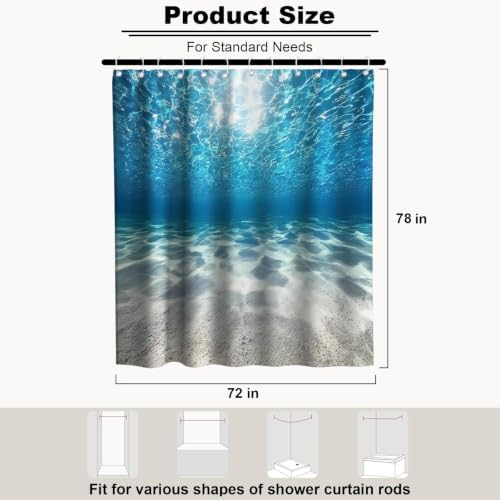 Modern Ocean Nautical Shower Curtain Summer Luxury Tropical Funky Nature