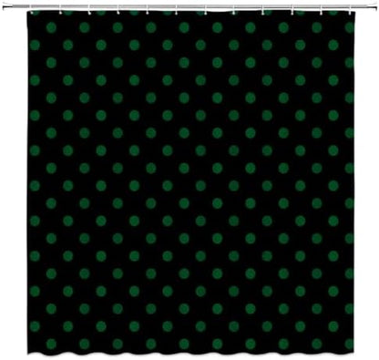 Polka Dot Shower Curtain Bathroom Decor with Hooks,70" Wx84 H