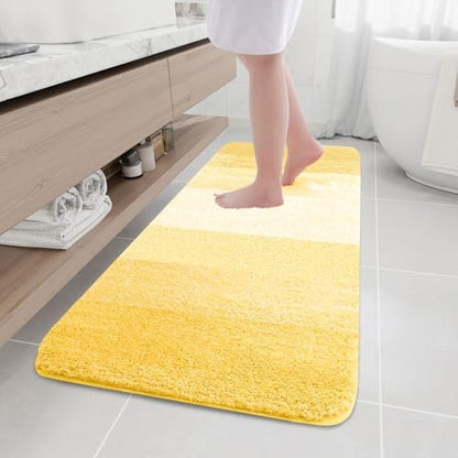 Arotive Microfiber Bathroom Rugs, Shaggy Soft Absorbent Bath Rug, 59x20