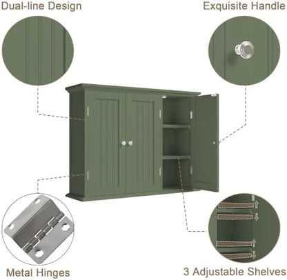 ChooChoo Laundry Cabinet with 3 Doors and Adjustable Shelves