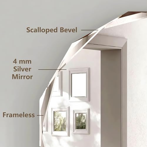 30x30 Inch Bathroom Mirrors for Over Sink, Round Frameless Mirrors for Wall