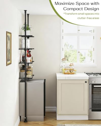 ALLZONE Tension Mount Over The Toilet Storage Shelf, No-Drill, Slim Design