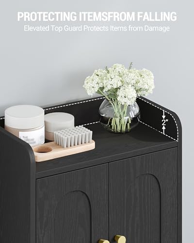 Hzuaneri Bathroom Cabinet, Small Storage Cabinet with 4 Doors