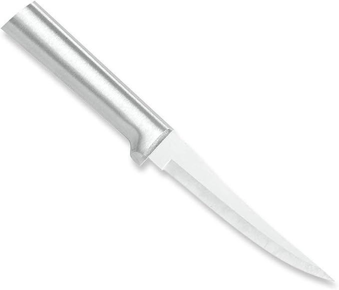 Rada Cutlery Super Parer Knife (R127), 4.38" Stainless Steel Blade, Silver Handle, Pack of 6