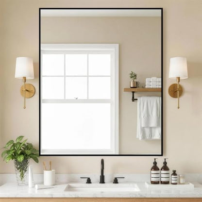 FICTOR Bathroom Vanity Mirror for Over Sink, 30" x 36", Black