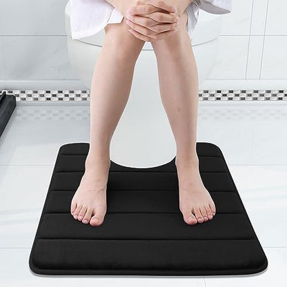 Buganda Memory Foam U-Shaped Toilet Rugs 20 x 20, Absorbent Bathroom mat