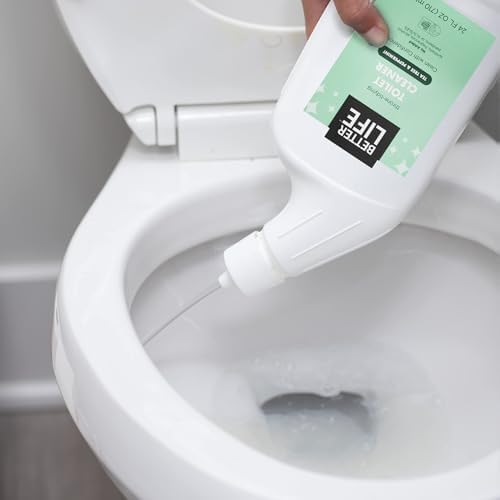 Better Life Toilet Bowl Cleaner - Tea Tree & Peppermint Scent Cleaning Gel - Liquid Bathroom Cleaners for Household - 24oz