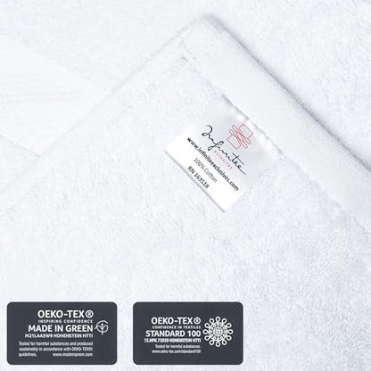 Infinitee Xclusives 100% Cotton Luxury Wash Cloths for Showering - 12 Pack