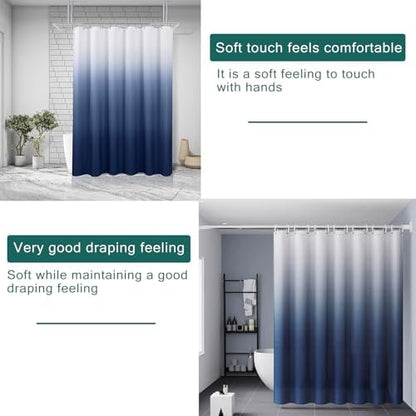 Shower Curtain Liner, 100% Waterproof Peva Shower Curtains with 3 Duty Heavy Bottom Magnets and 12 Rust Proof Grommets, 72x72 Weighted Shower Liner for Shower Stall, Bathtubs