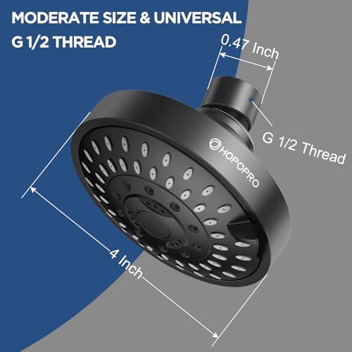 High Pressure Shower Head, HOPOPRO 5-Mode Fixed Showerhead, NBC Recommended