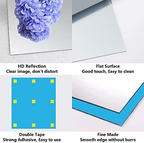 A2 Acrylic Mirror Sheet for Wall, 16.5 x 23.2 x 1Pcs