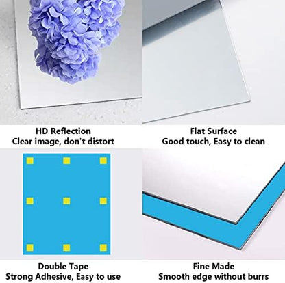 A2 Acrylic Mirror Sheet for Wall, 16.5 x 23.2 x 1Pcs
