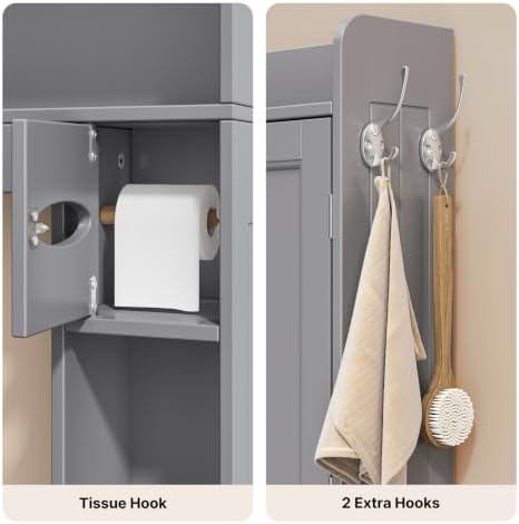 Ahomly Over The Toilet Storage Cabinet, 29.9" W, Espresso