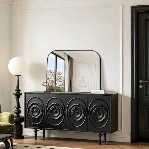 YIROMAN Bathroom Mirrors for Over Sink,36"x28" Black Bathroom Vanity Mirror