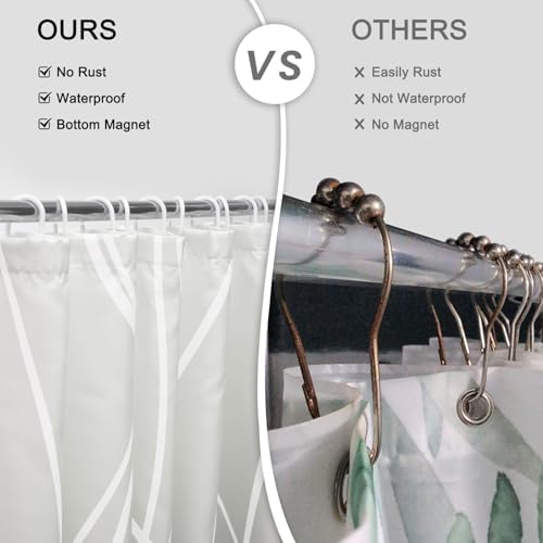 Striped Shower Curtain for Bathroom, Ombre Dark Grey, 72" W x 72" L