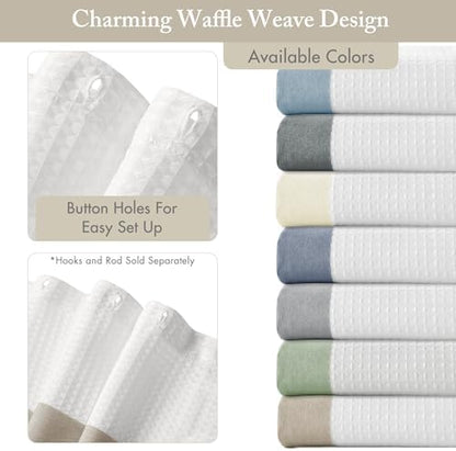 Madison Park Spa Waffle Weave Stall Shower Curtain, 36 x 72, Taupe