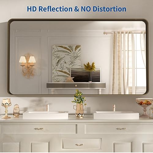 WEER Bronze Bathroom Vanity Mirror 55X30 Inch