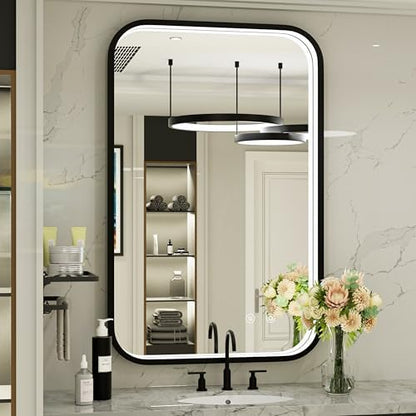 24x36 Inch LED Bathroom Mirror with Lights, 3 Color Temperatures