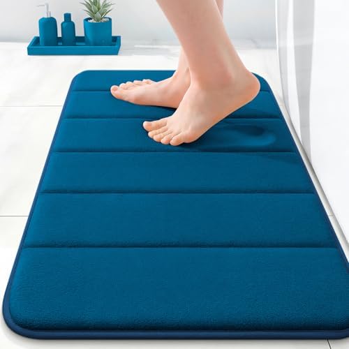 OLANLY Memory Foam Bath Mat 35x16, Super Soft and Absorbent Bathroom Rugs