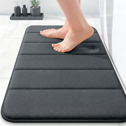 OLANLY Memory Foam Bath Mat 35x16, Super Soft and Absorbent Bathroom Rugs