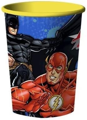 Unique Justice League Super Hero Birthday Party Supplies Bundle Pack Includes Reusable Plastic Cups - 12 Plastic Cups