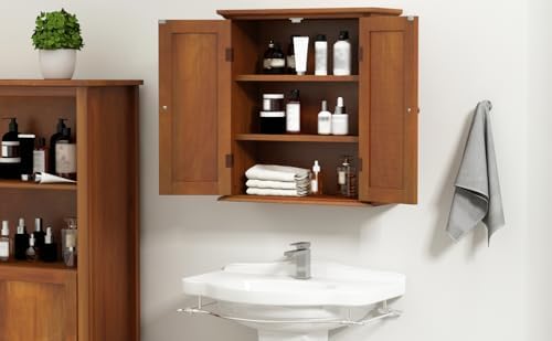 ChooChoo Bathroom Wall Cabinet with 2 Doors, Over The Toilet