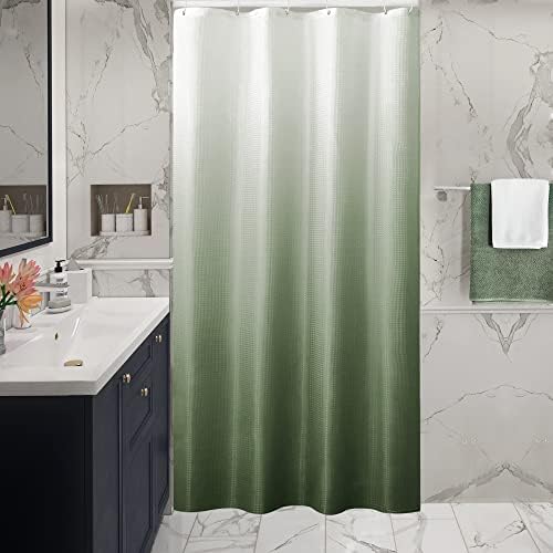 Gibelle Small Stall Sage Green Ombre Shower Curtain, 36 x 72