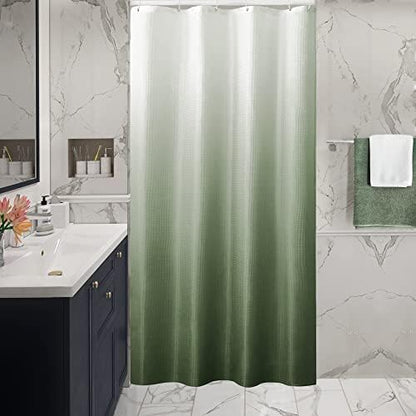 Gibelle Small Stall Sage Green Ombre Shower Curtain, 36 x 72