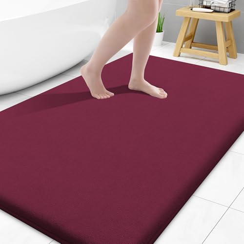 Smiry Memory Foam Bath Mat 47x32, Extra Soft and Absorbent Bathroom Rugs