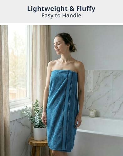 LANE LINEN Towel Set for Bathroom Soft Absorbent Quick Dry - Sea Port