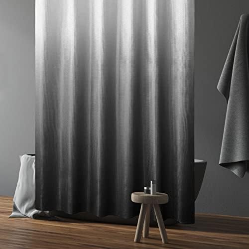 Gibelle Black Ombre Fabric Shower Curtain for Bathroom Decor, 72 x 72
