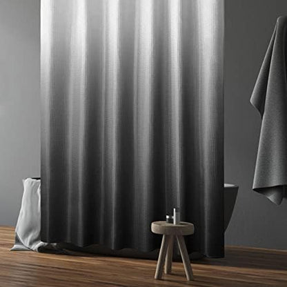 Gibelle Black Ombre Fabric Shower Curtain for Bathroom Decor, 72 x 72