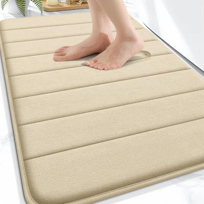 OLANLY Memory Foam Bath Mat 30x20, Super Soft and Absorbent Bathroom Rugs