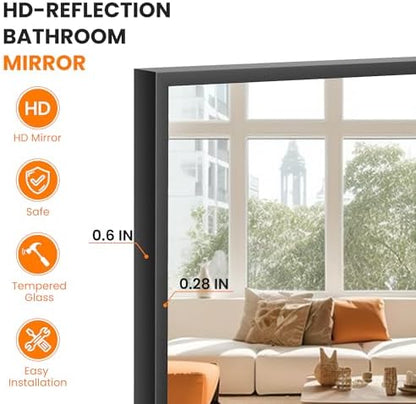 Bathroom Vanity Mirror for Wall, 60"x30" Bathroom Mirror for Over Sink
