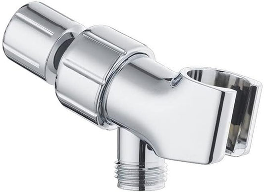 Original StoneStream Adjustable Shower Head Holder Wall Mount, Handheld Shower Arm Bracket, Brass Polished Chrome Finish, Universal 1/2 Inch Female to Male Fitting for Detachable Showerheads