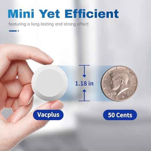 Vacplus Toilet Bowl Cleaner Tablets 12 PACK, Automatic Toilet Bowl Cleaners with Bleach for Deodorizing and Descaling, Bathroom Cleaner Against Tough Stains