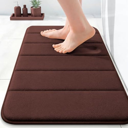 OLANLY Memory Foam Bath Mat 24x16, Super Soft and Absorbent Bathroom Rugs