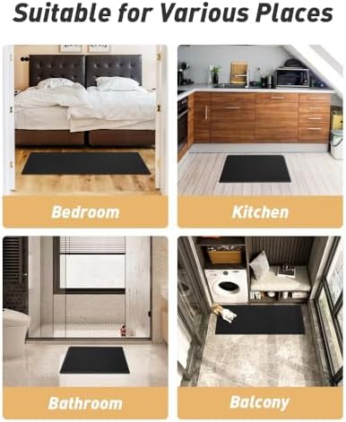 Upgraded Waffle Bath Mat Runner Absorbent Non Slip Bathroom Mat, 2' x 4'