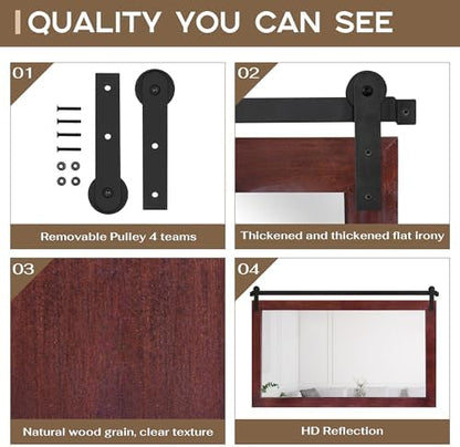 COGOOD Farmhouse Bathroom Mirrors for Over Sink - 30 x 45 Espresso
