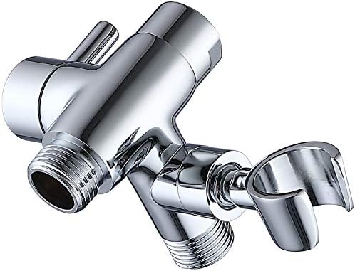 G-Promise Solid Metal Shower Head Diverter with Holder 3-Way