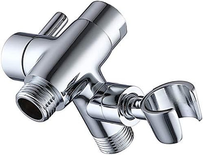 G-Promise Solid Metal Shower Head Diverter with Holder 3-Way