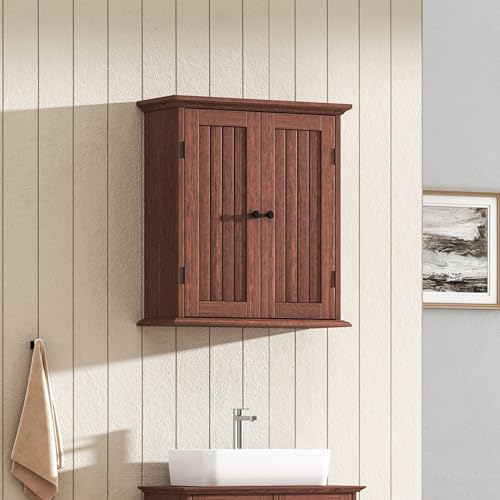 ChooChoo Bathroom Wall Cabinet with 2 Doors, Over The Toilet, Farmhouse