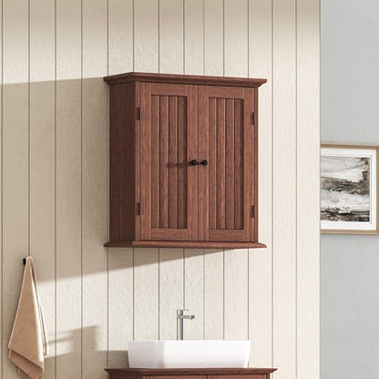 ChooChoo Bathroom Wall Cabinet with 2 Doors, Over The Toilet, Farmhouse