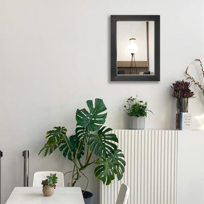 Ruomeng Wall Mirror Rectangle Decorative Mirror 12x16 Inch, Black