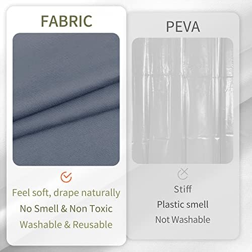 ALYVIA SPRING Waterproof Fabric Shower Curtain or Liner Stone Blue, 72x72
