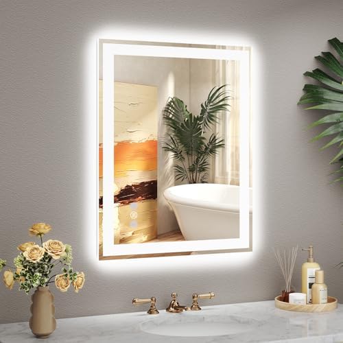 20x28 LED Bathroom Mirror, 6000LM, Separate Front and Back Lights